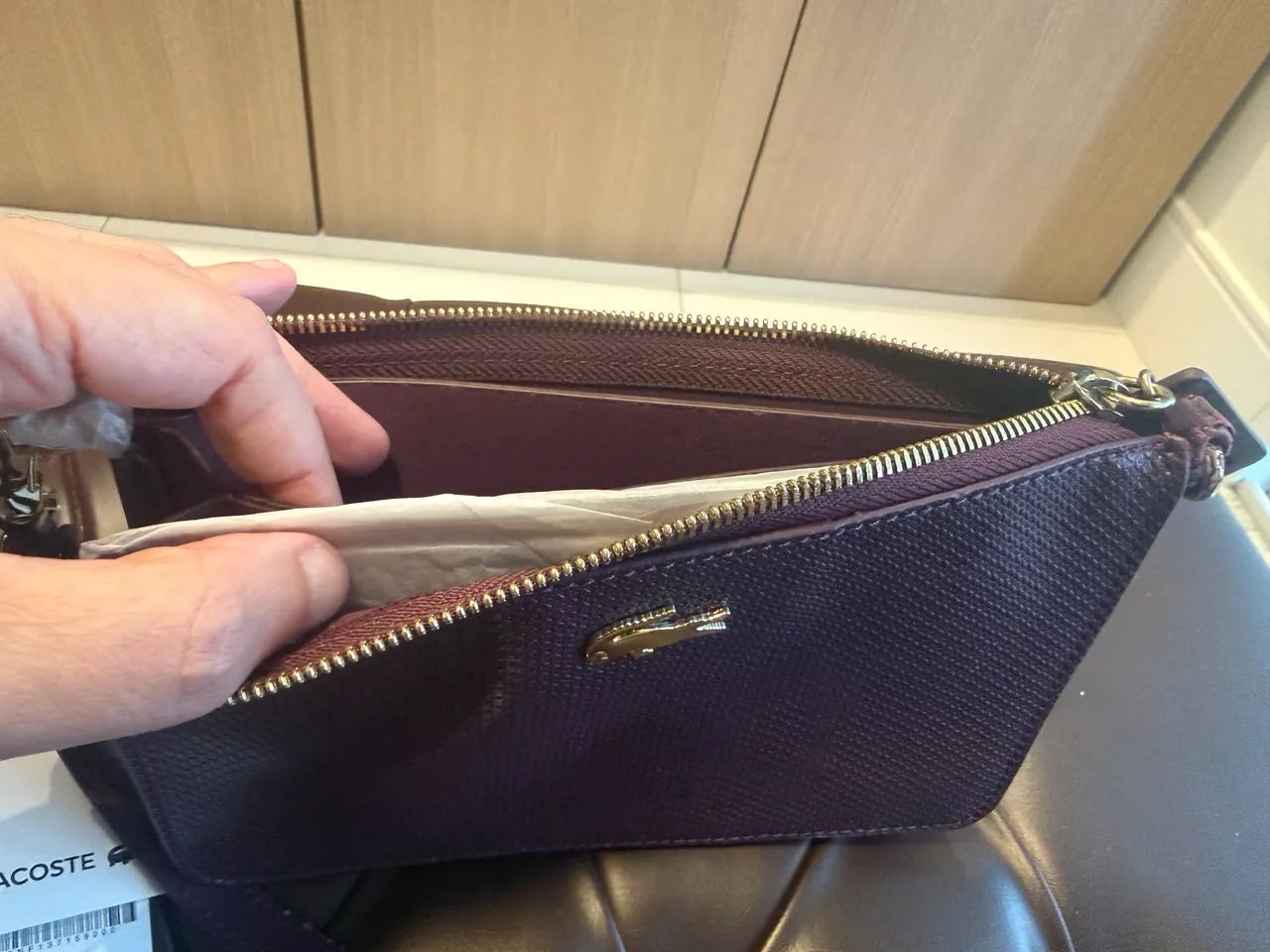 Bolsa de ombro couro - Lacoste original - Foto 4