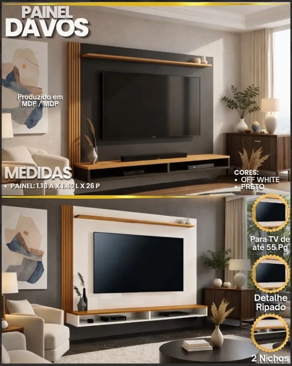 Painel para TV ate 50 polegadas 