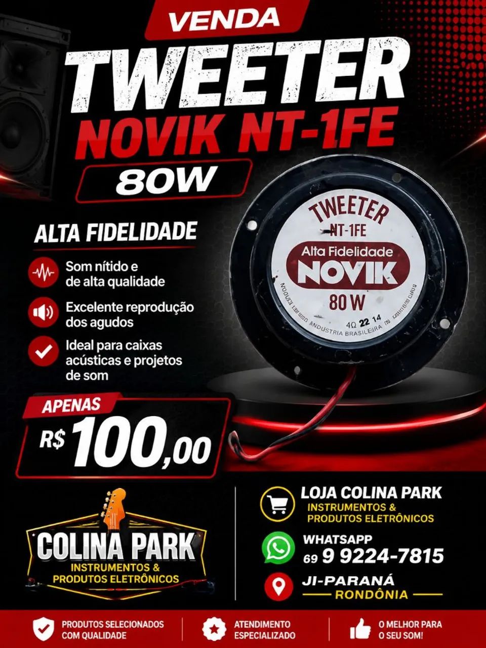 Tweeter Novik NT-1FE 80w 