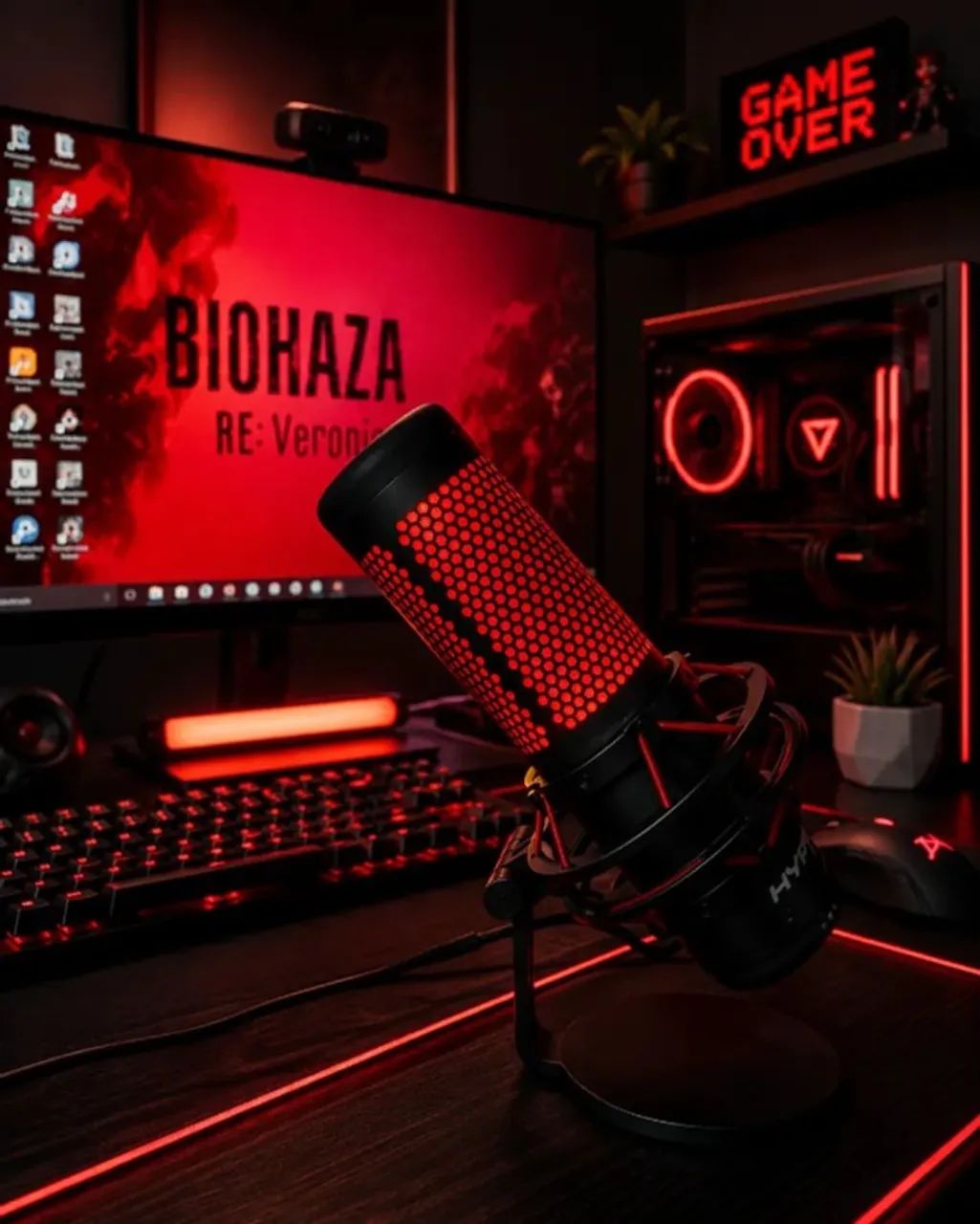 Microfone Condensador USB HyperX QuadCast 