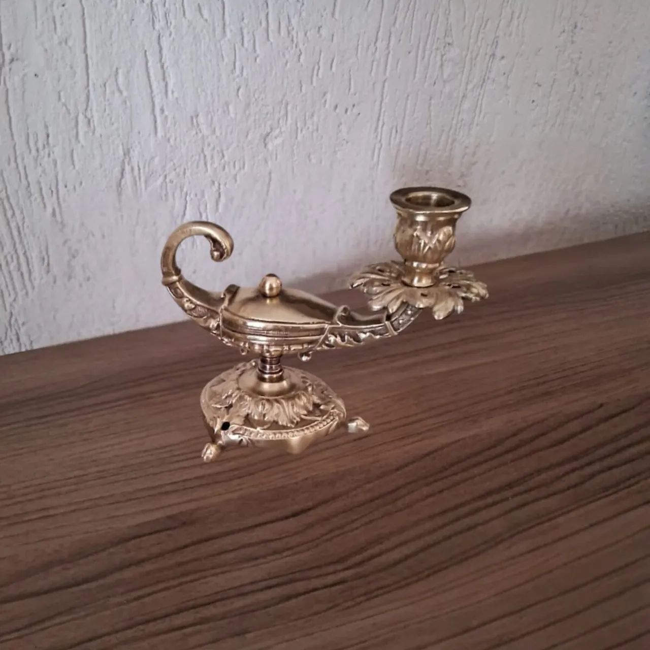 Castiçal palmario em bronze - Foto 4