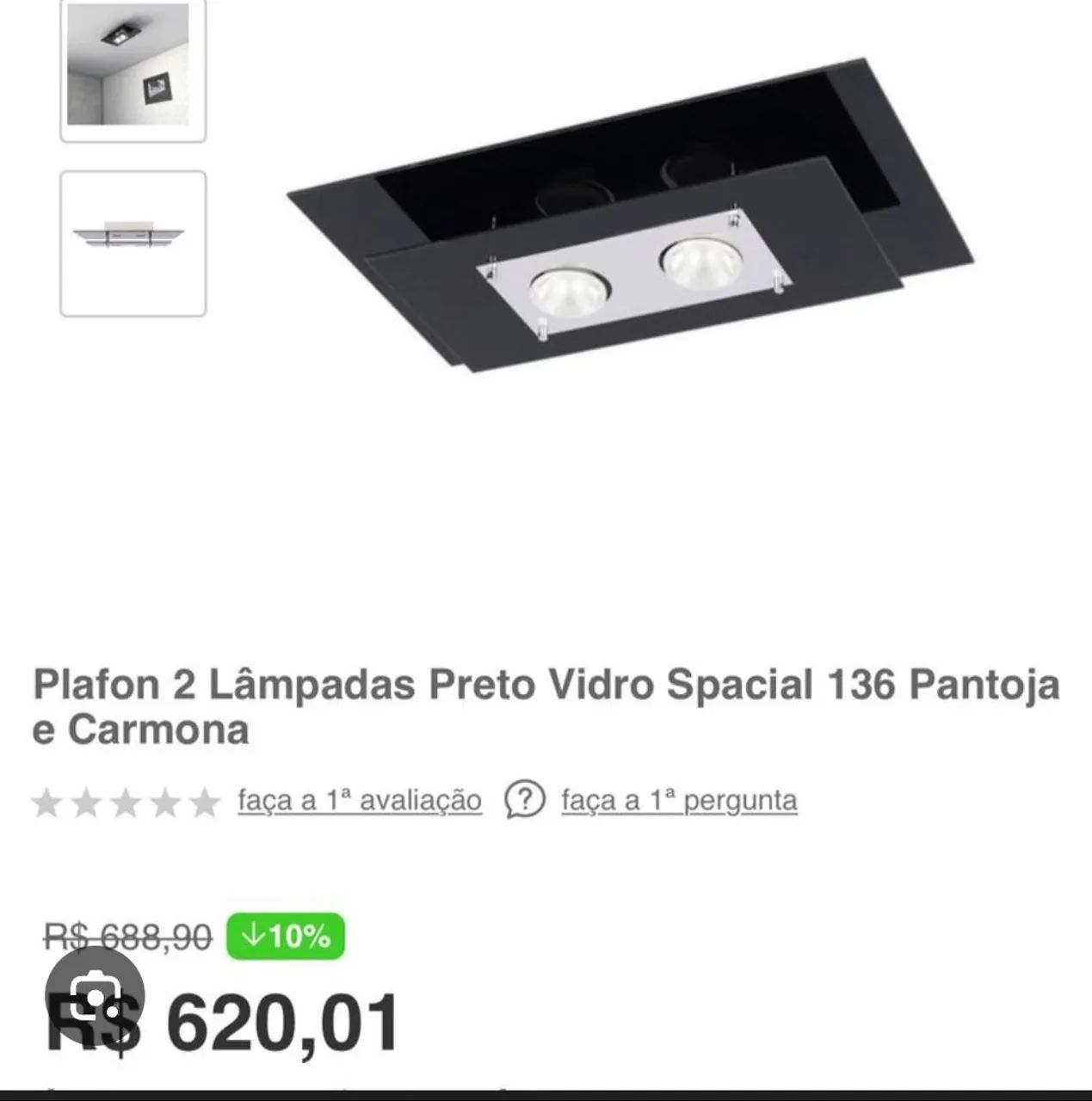 Luminária Black 2 lâmpadas - Foto 2
