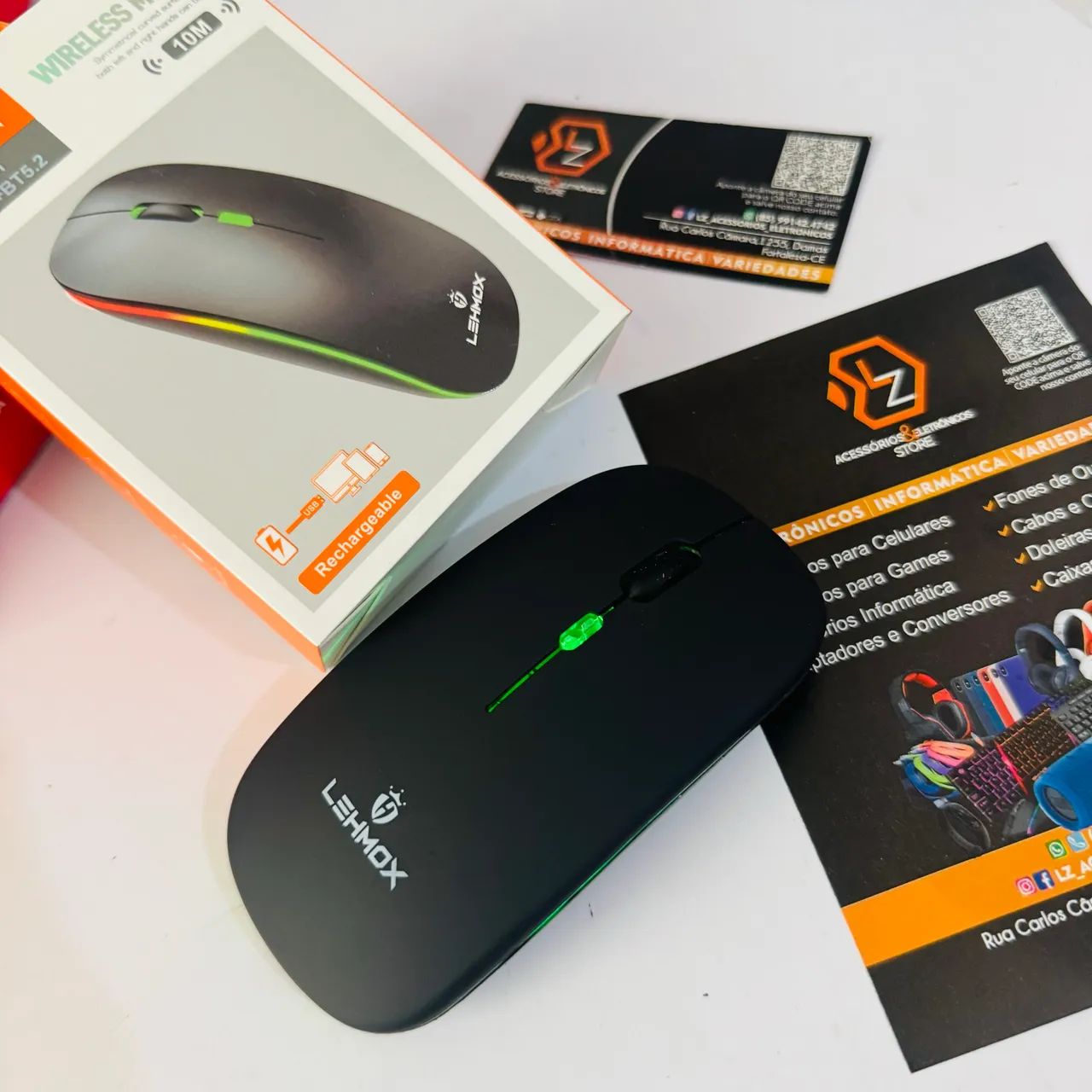 Mouse Sem Fio com Bluetooth - Recarregável