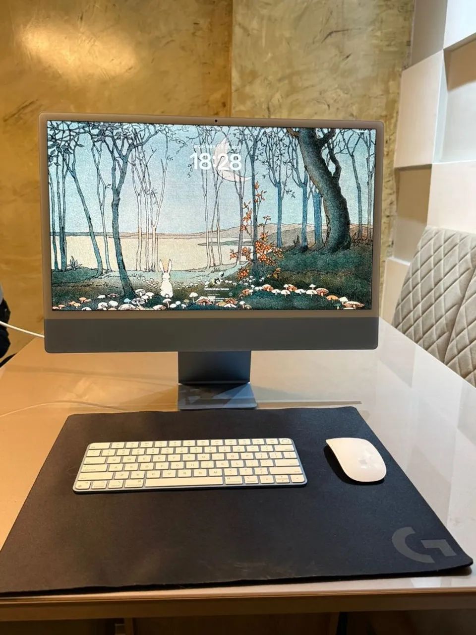 IMAC AZUL Apple 2024 M3 completo com nota fiscal - Computadores e