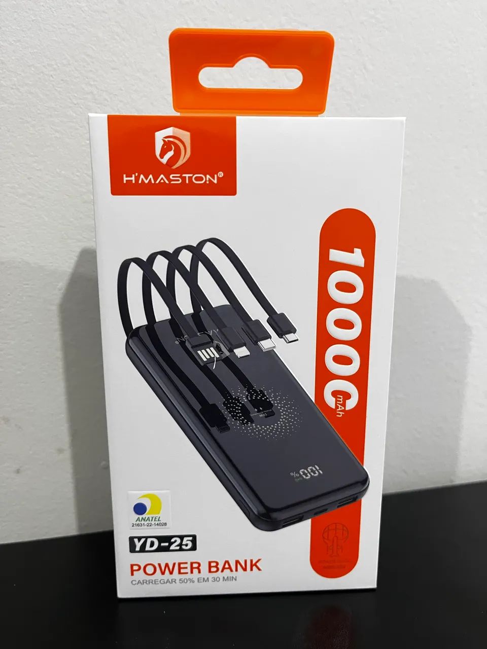 Power Bank 10.000mAh H?Maston Original - Carregador Portátil com Cabos