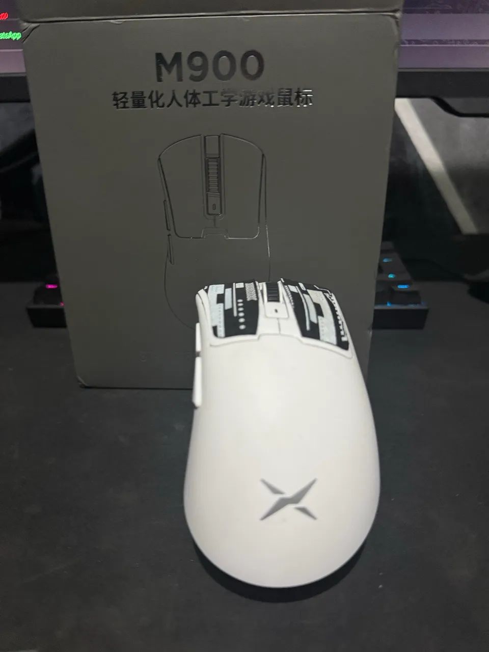 Mouse Gamer Delux M900 RGB Branco - Leve e Ergonômico