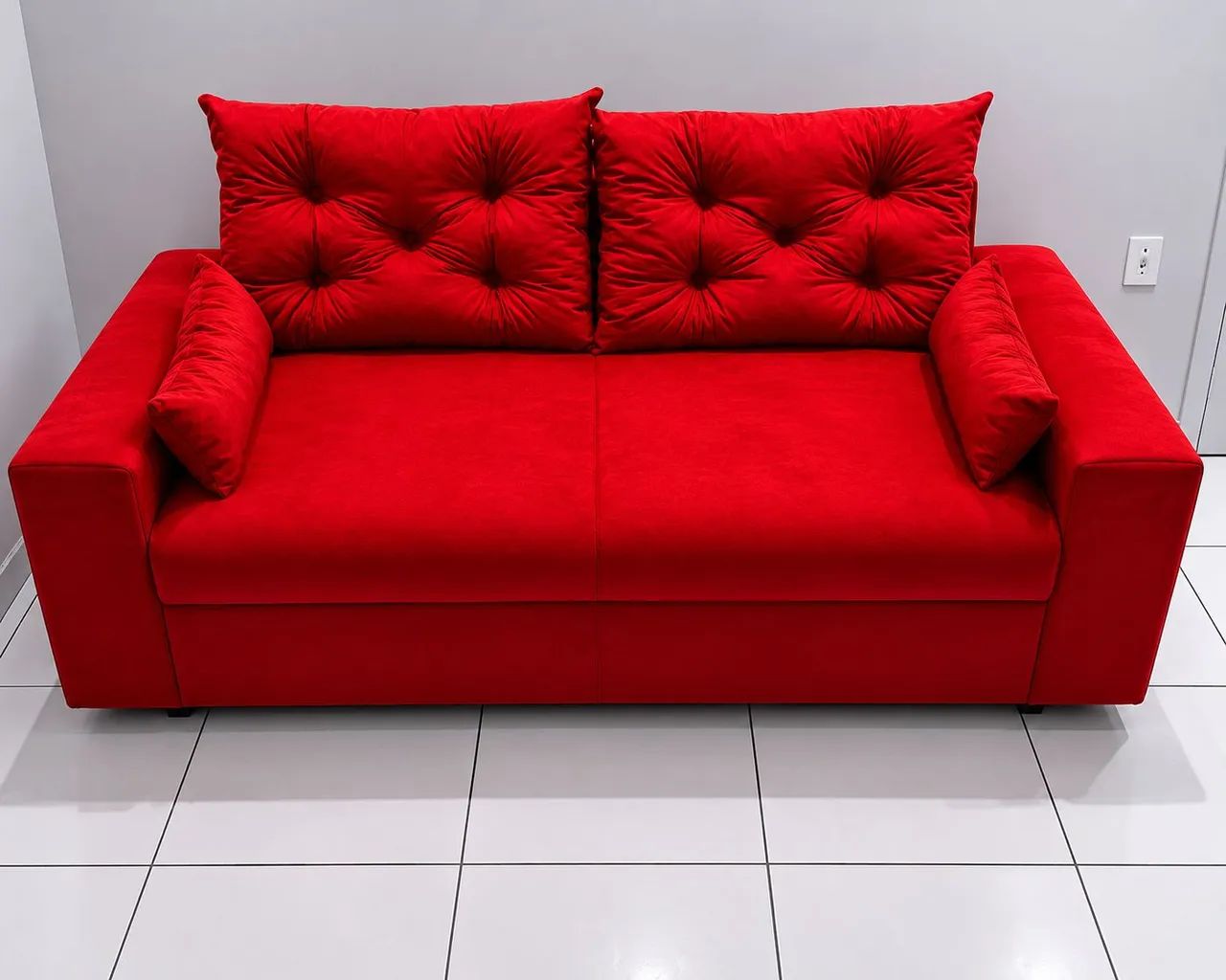 Sofa almofadado 3 lugares da fábrica  - Foto 2