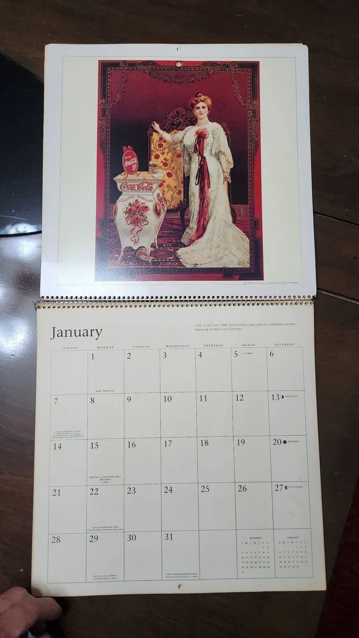 CALENDARIO VINTAGE COCA COLA 1996 AMERICANO - Foto 2
