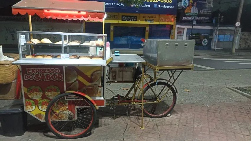 Barraca Triciclo Completa para Lanches e Salgados - Estufa, Forno e Micro-ondas - Foto 2