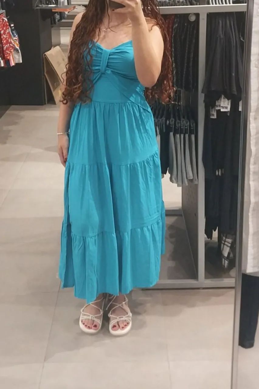 Vende-se vestido longo azul - Foto 2