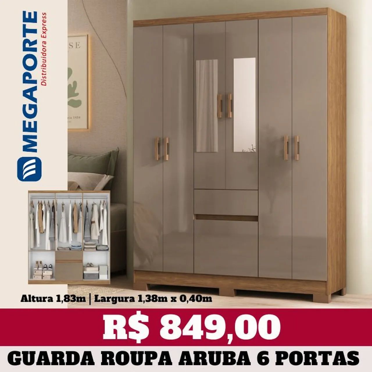 GUARDA ROUPA ARURA - Foto 2