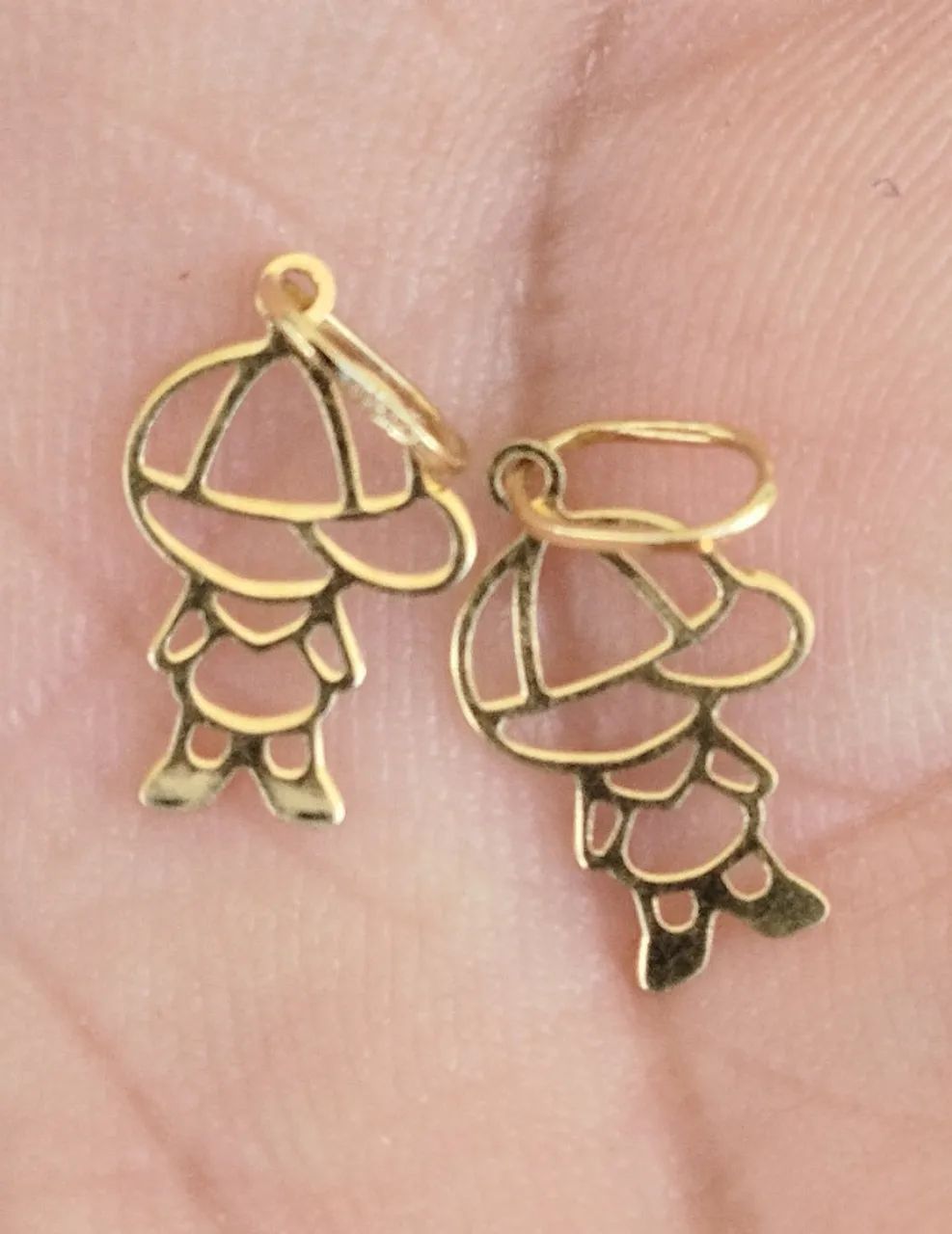Dois pingentes menino, ouro 18k - Foto 2