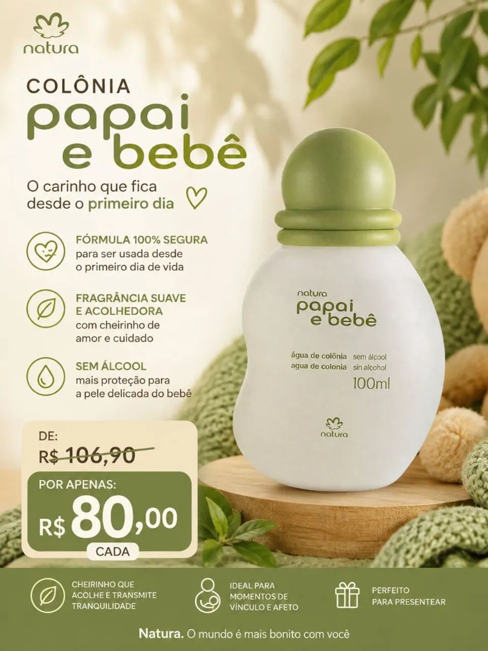 Promo colônia papai e bebê 