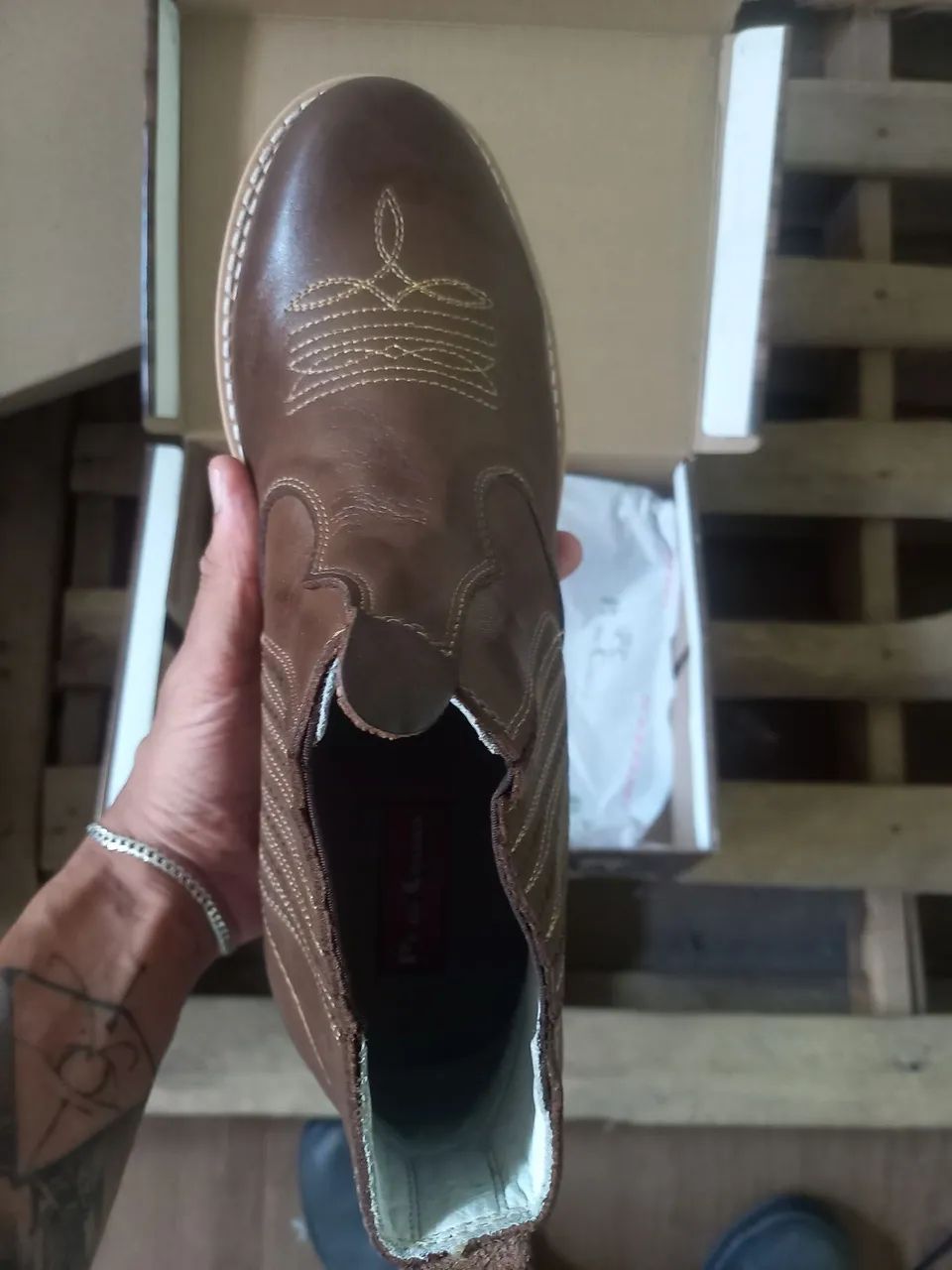Bota Country Marrom - Foto 3