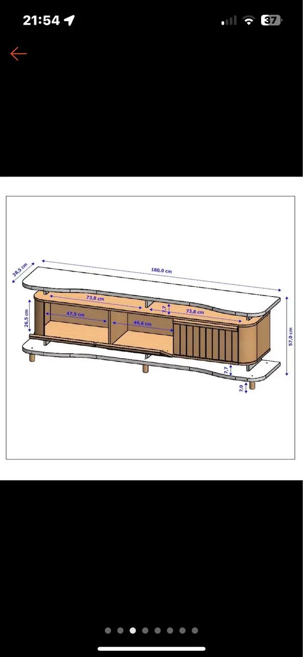 Rack para Tv de 75 Polegadas Guarapari Naturalle/Pistache - Foto 3