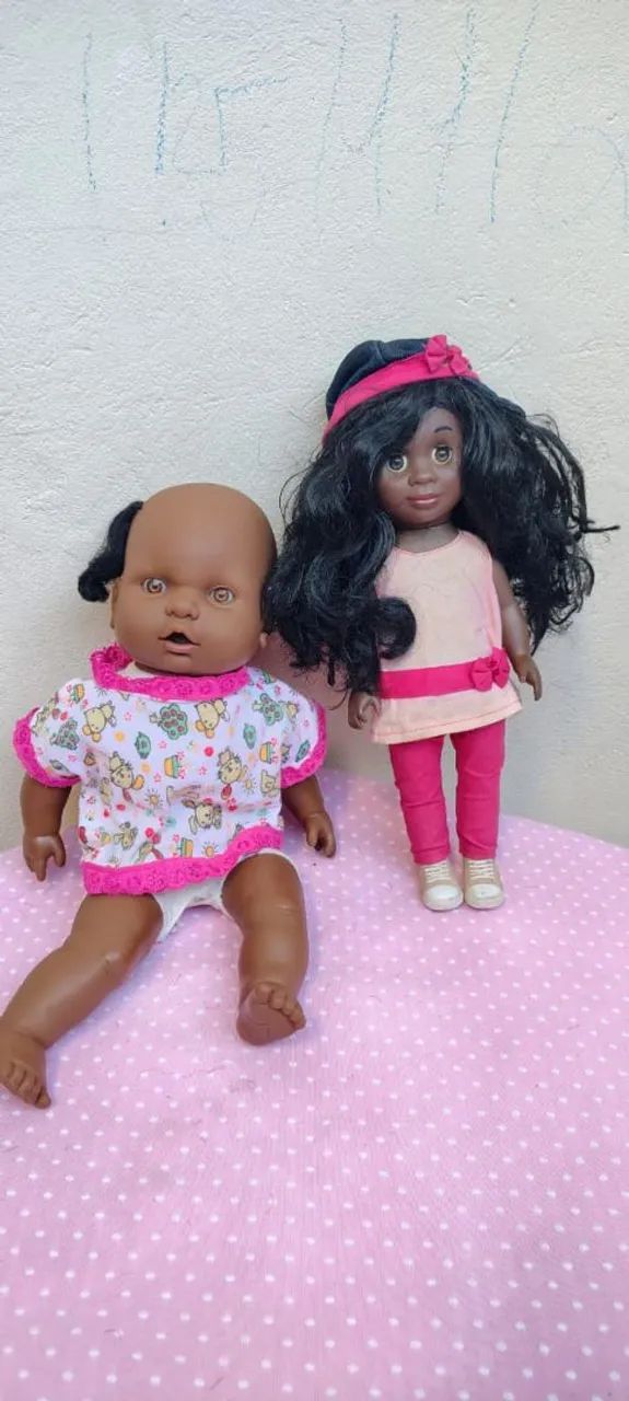 Boneca Antiga Negra Kit com 2
