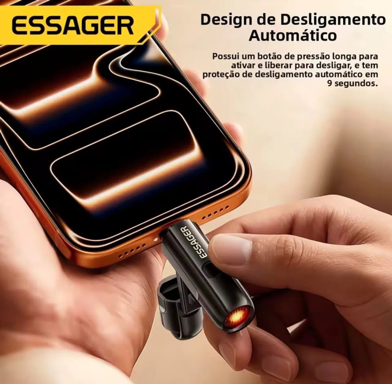 Mini isqueiro portátil USB-C pra viagem - Foto 4