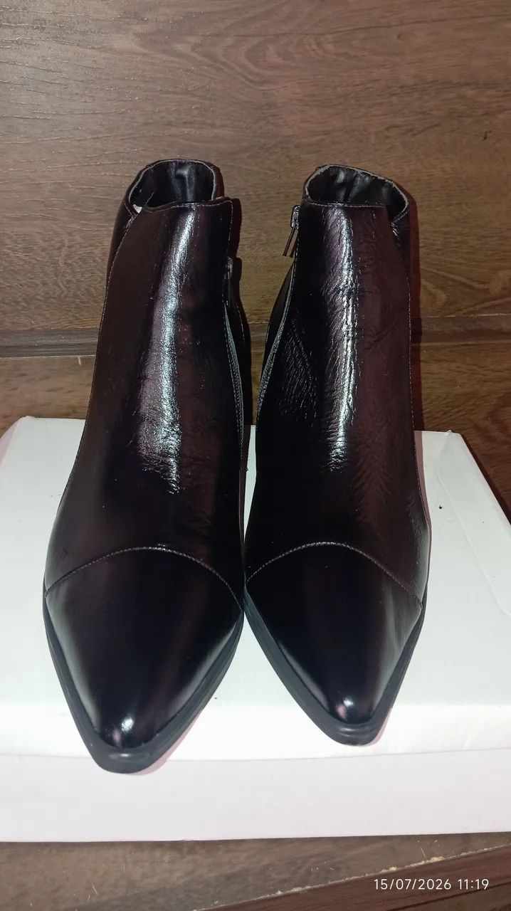 Bota de couro legítimo NOVA n°39 - Foto 2