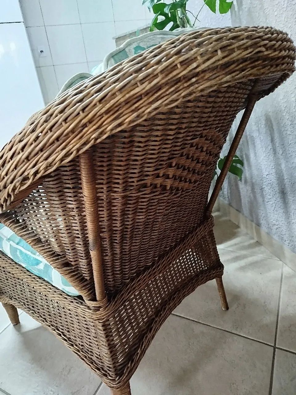 Par de poltronas em junco com almofadas removíveis  - Foto 2
