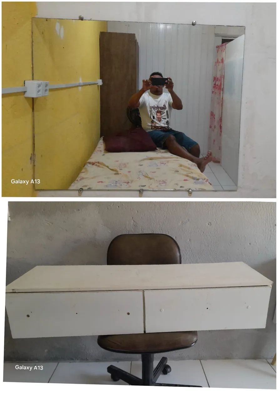 Bancada c espelho pra barbeiro 