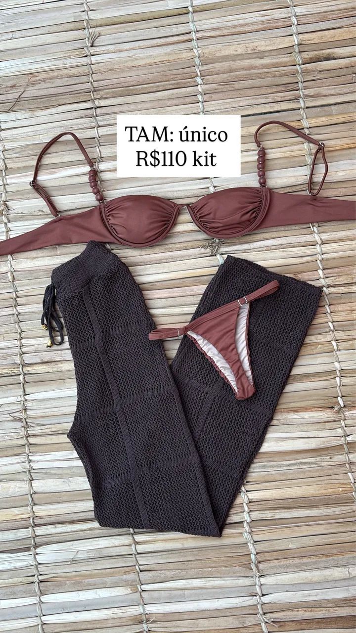 Kit calça saída de praia e biquíni  - Foto 2
