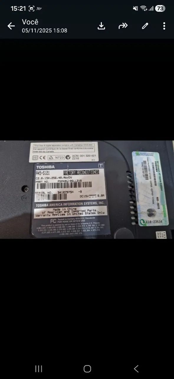 Notebook Toshiba relíquia XP - Foto 3