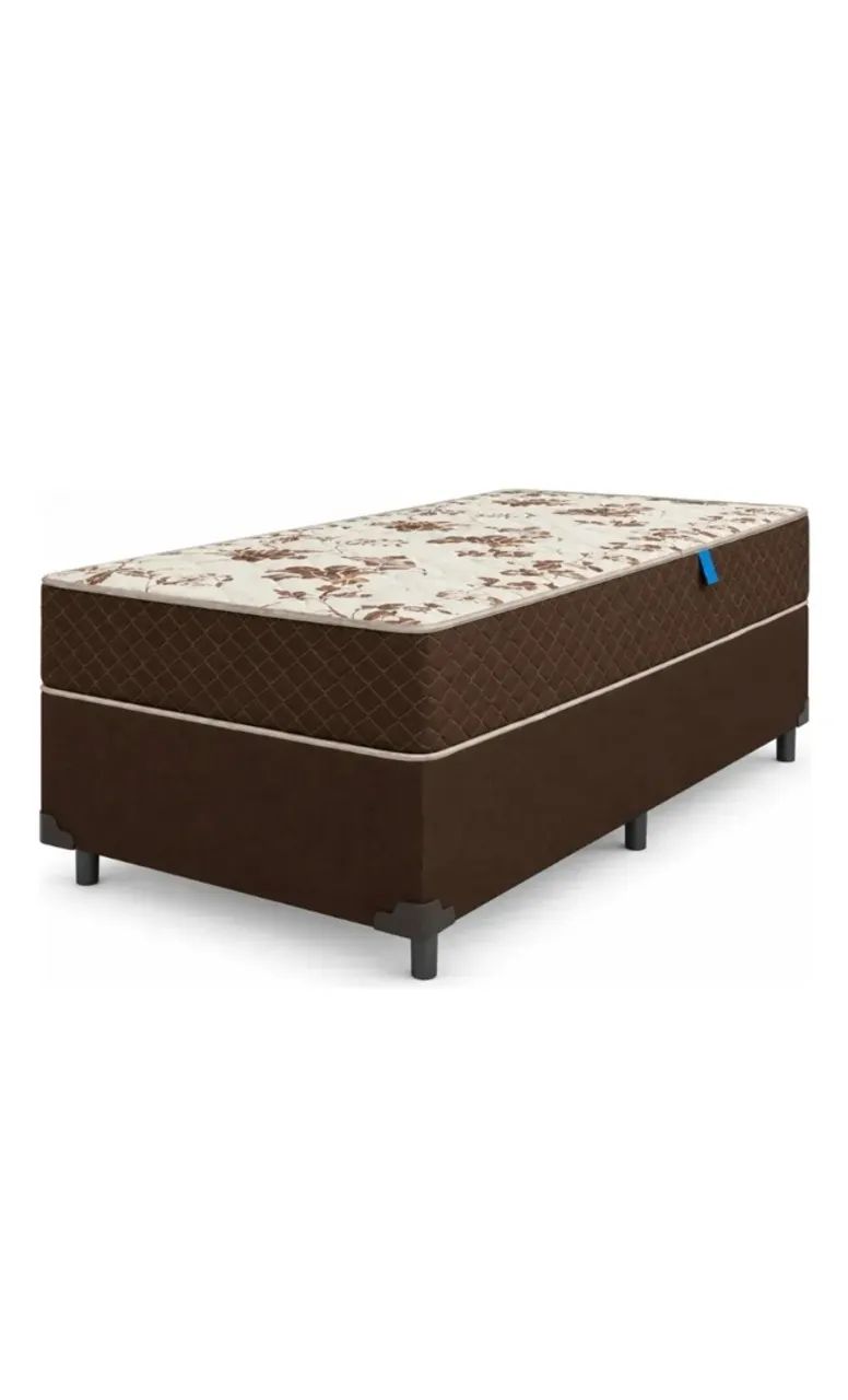 Cama box solteiro com colchão Probel Nevada