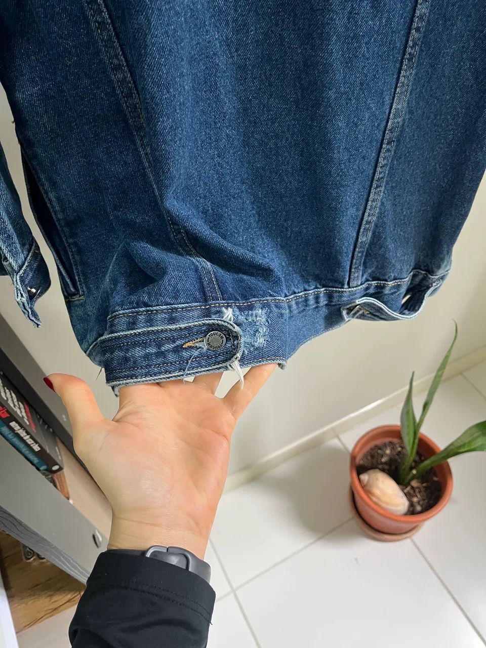 Jaqueta jeans ovesized feminina  - Foto 4