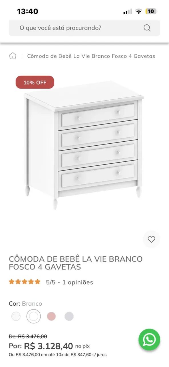 Cômoda e berço Lilibiee - Foto 4
