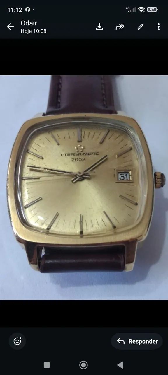 RELÓGIO ANTIGO ETERNA MATIC 