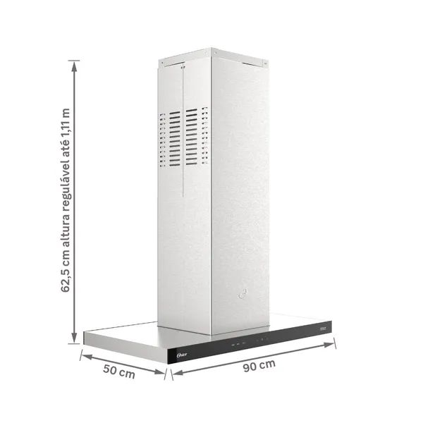 Coifa de Ilha Oster 90cm Inox 5 e 6 Bocas Touch Control OCFA590 220V - Foto 5