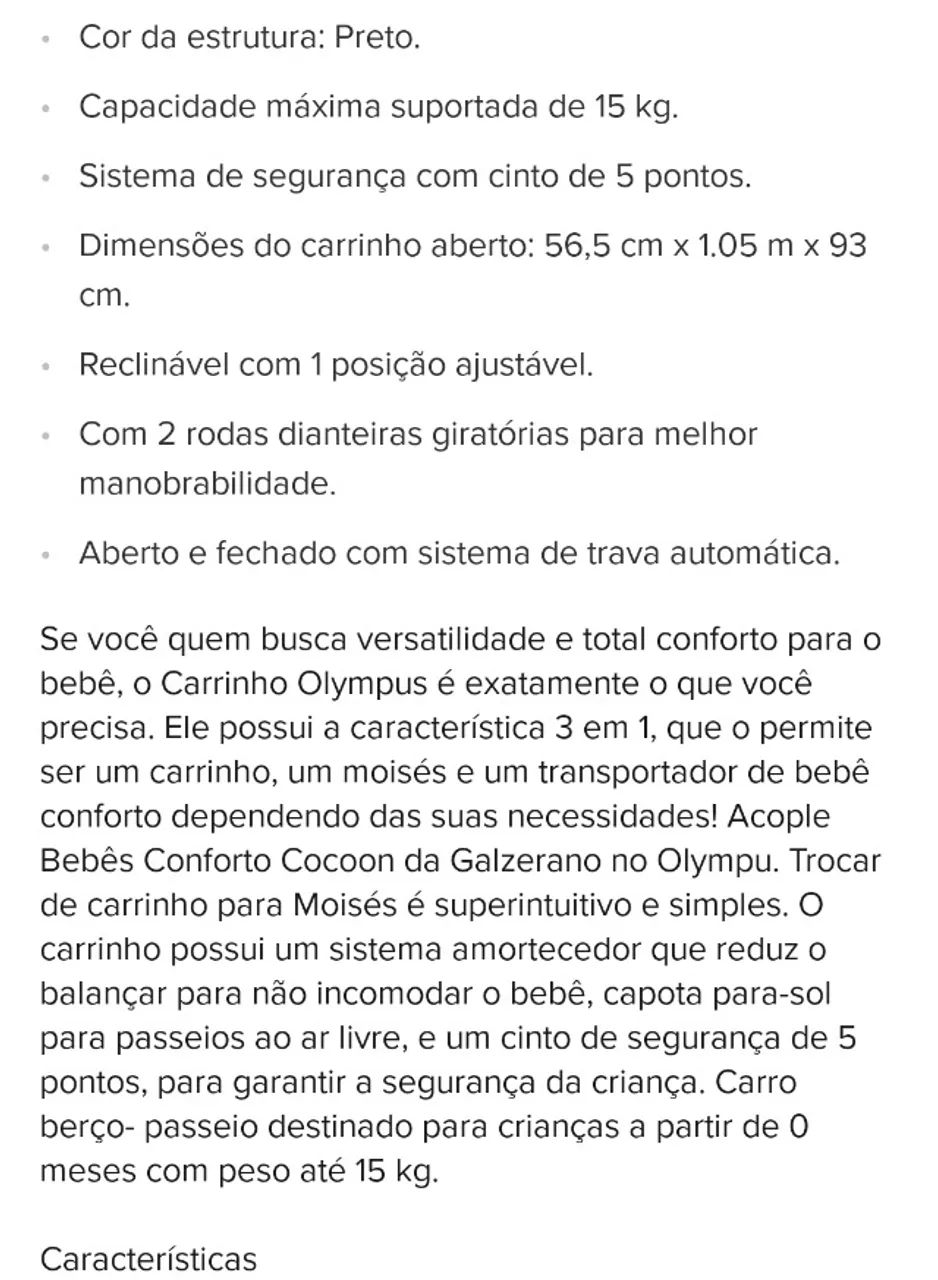 carrinho de bebê marca galzerano - Foto 5