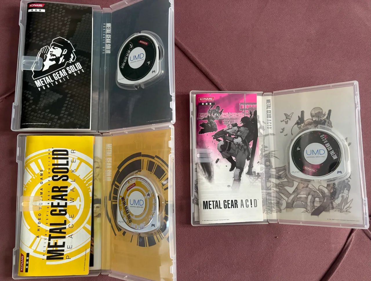 Metal gear peace Walker, Portable Ops e Ac!d originais japoneses