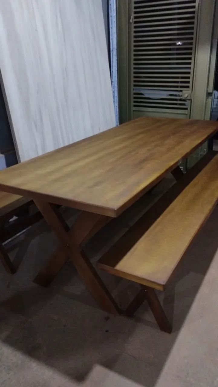 Mesa de madeira naval nova $1200. Entrega grátis  - Foto 2