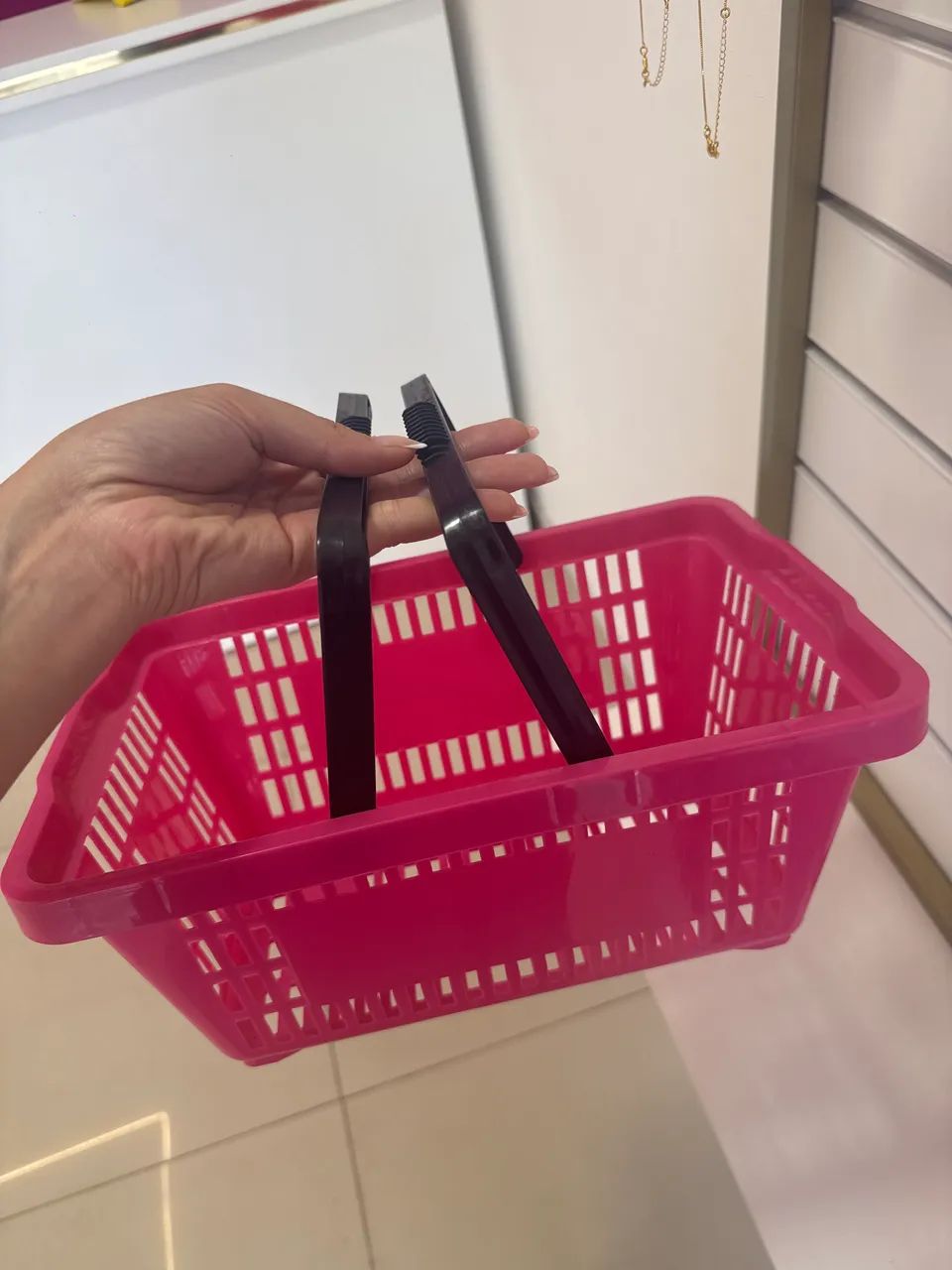 Cesta de compras rosa  - Foto 2