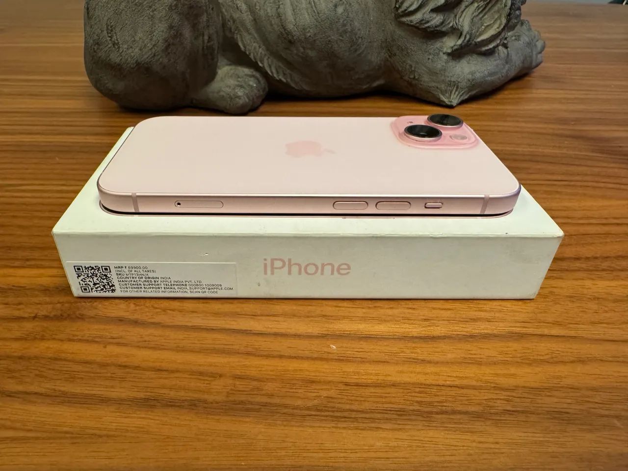 Iphone 15 128GB Rosa 90% C/Caixa - Foto 5