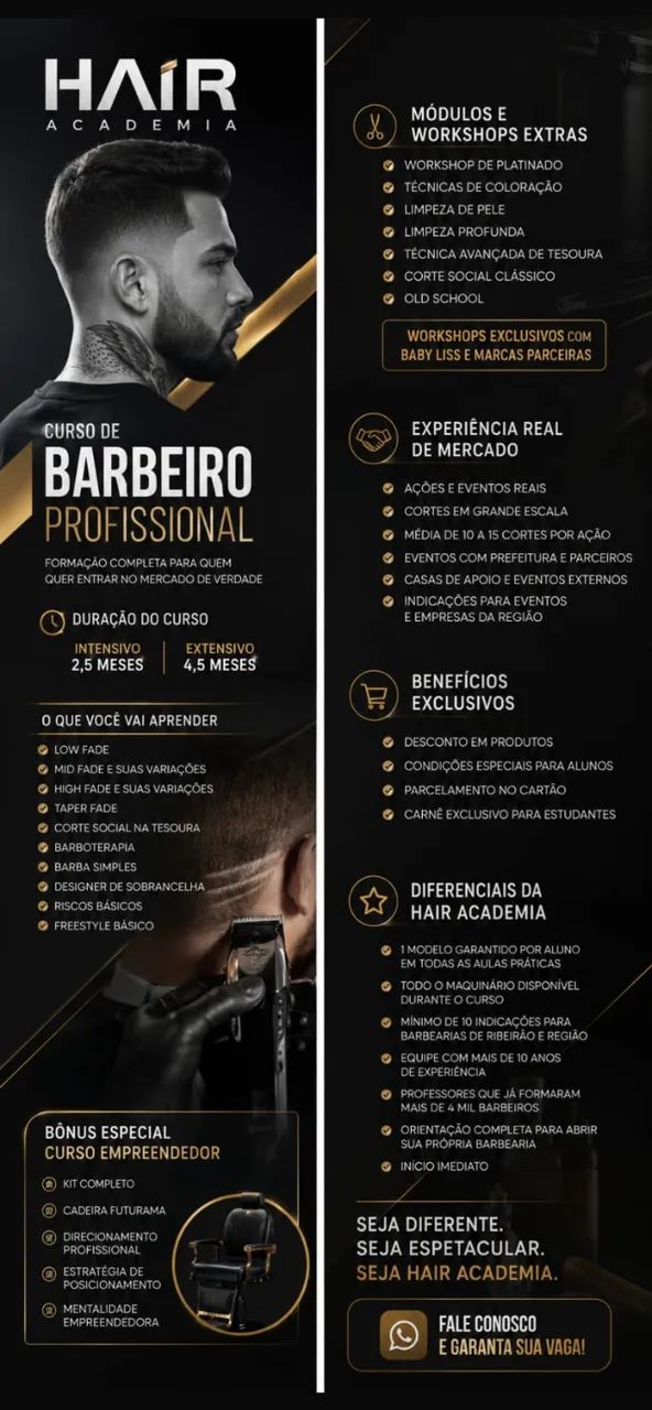 Curso de Barbeiro Profissional 
