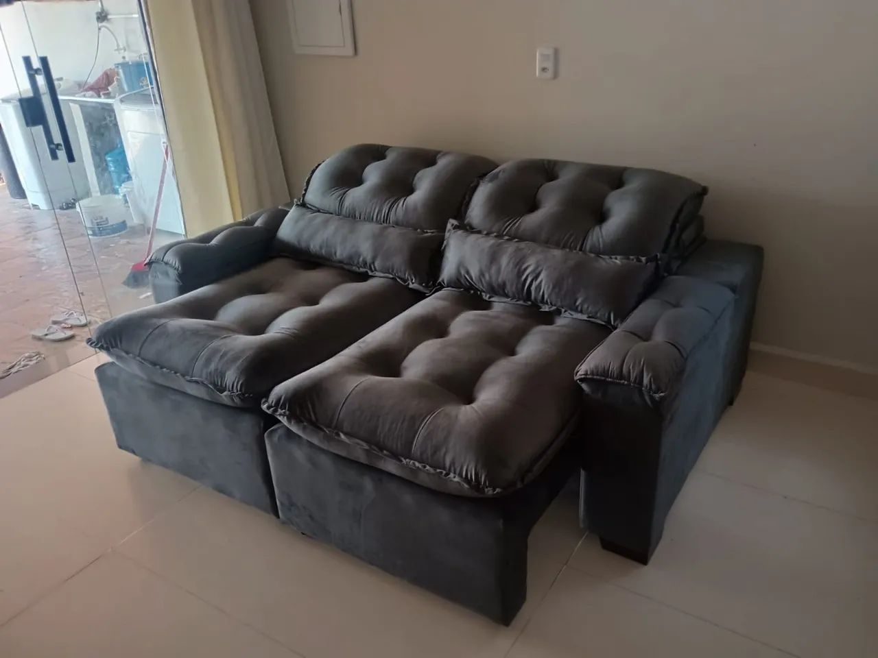 SOFÁ RETRÁTIL RECLINÁVEL DE LUXO + ENTREGA GRÁTIS 