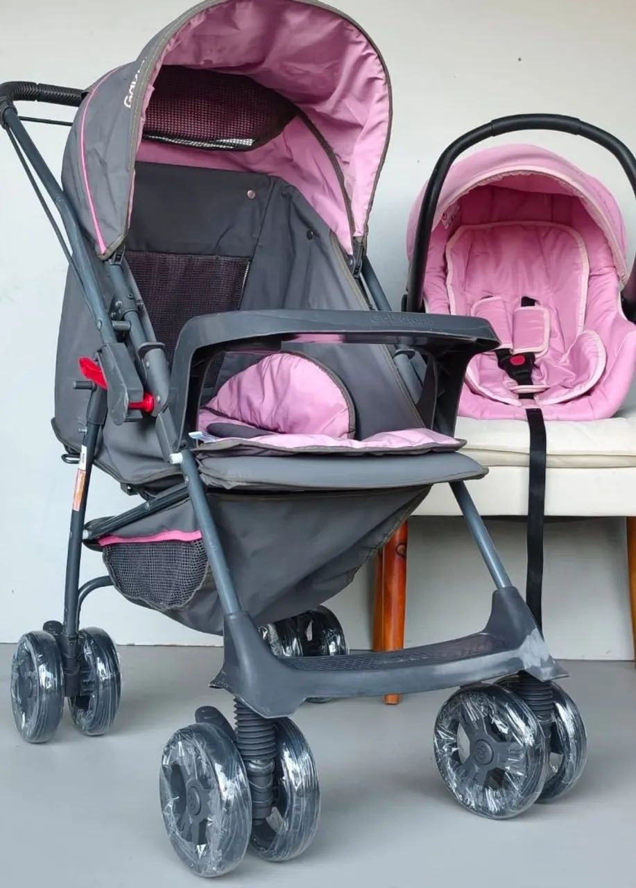 Conjunto Carrinho de bebê Galzerano com bebê conforto - Foto 2