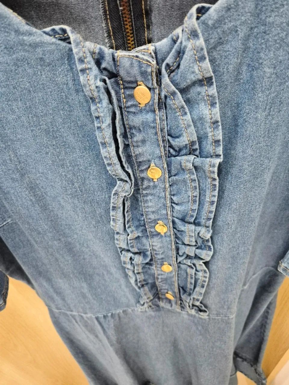 Vestido Jeans Feminino tam M - Foto 4