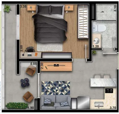 PLANTA 25m²