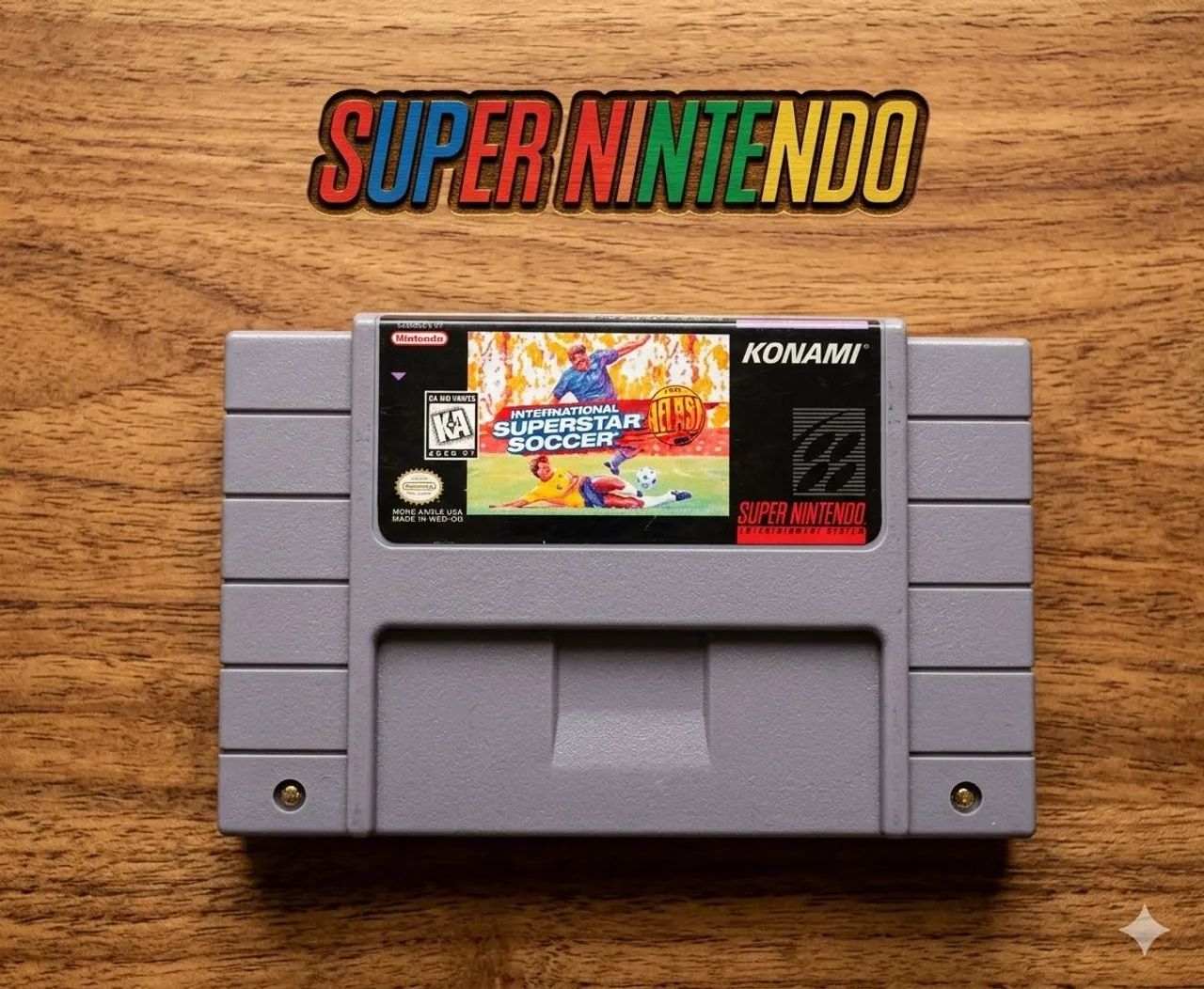 Jogo fita futebol superstar soccer deluxe super nintendo. Repro