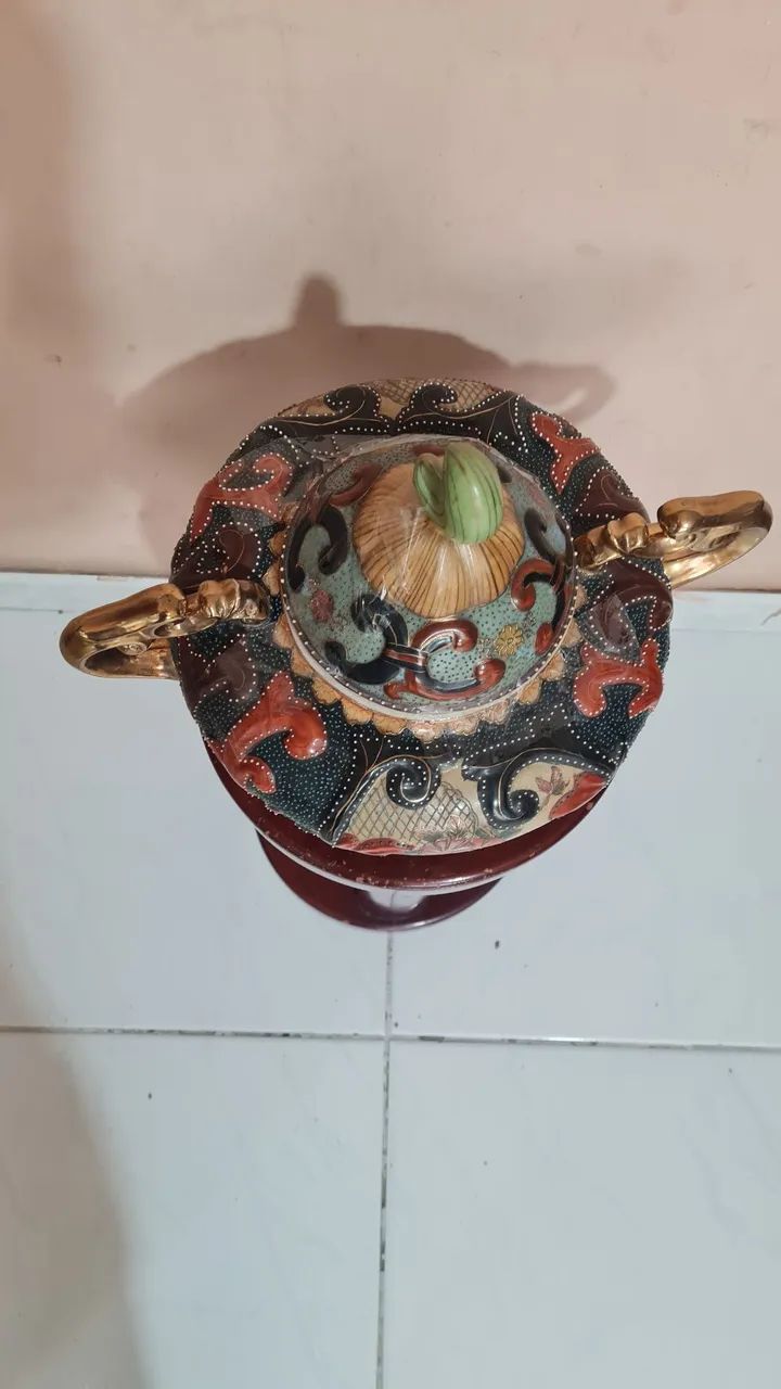 Lindo pote decoração estilo  satsuma.  - Foto 3