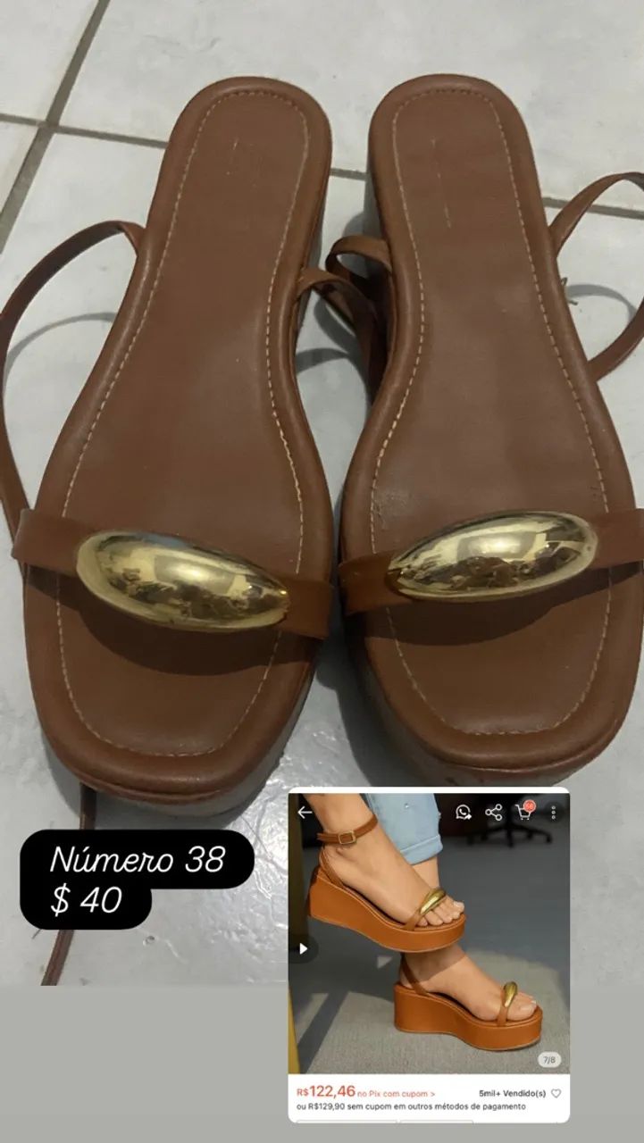 Sandália feminina n38 - Foto 2