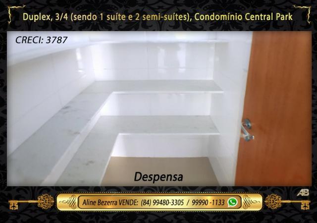 Duplex no Central Park com móveis projetados, 3 quartos, amplo espaço gourmet - Foto 11
