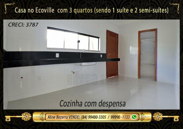 Casa no Ecoville, 3 quartos sendo 1 suíte com closet, lavabo, Etc - Foto 7