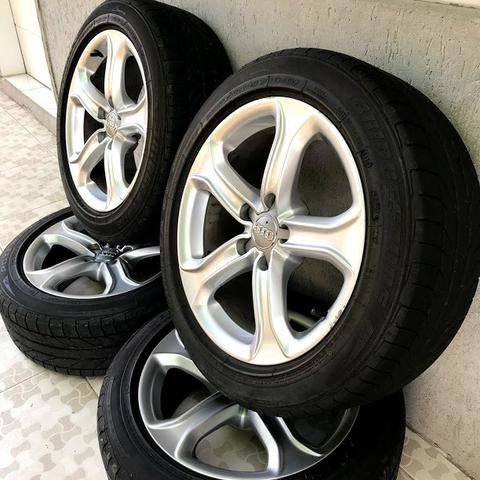 Rodas Originais Audi A5 Aro 17 5x112 + Pneus Bridgestone Novos - Foto 4