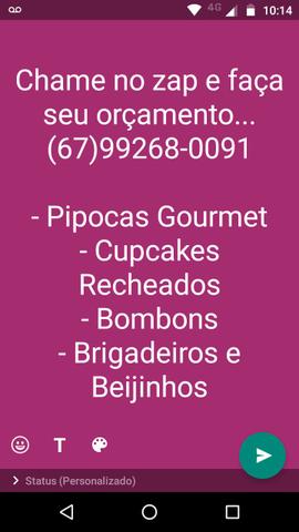 Pipocas gourmet e mais para sua festa