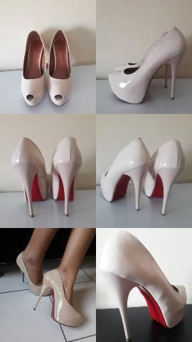 scarpin peep toe