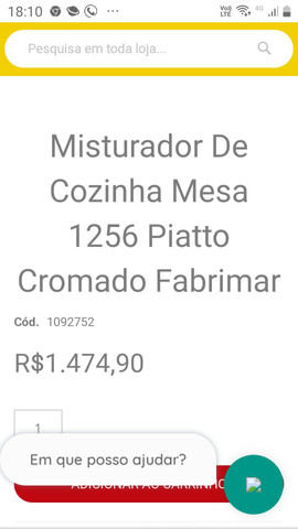 Misturador Fabrimar Piatto Novo R$ 900,00 - Foto 2